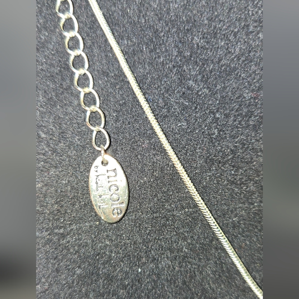 Nicole Miller gold tone rhinestone circle adjustable snake necklace - Picture 6 of 8